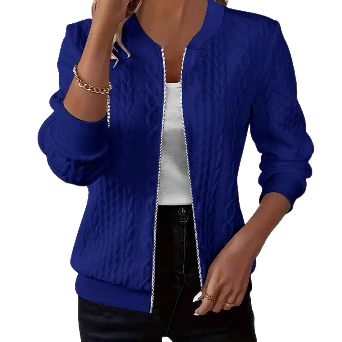 Cardigan Zipper Jacket Coat Women's Clothing Knitted Baseball Jersey Jacket