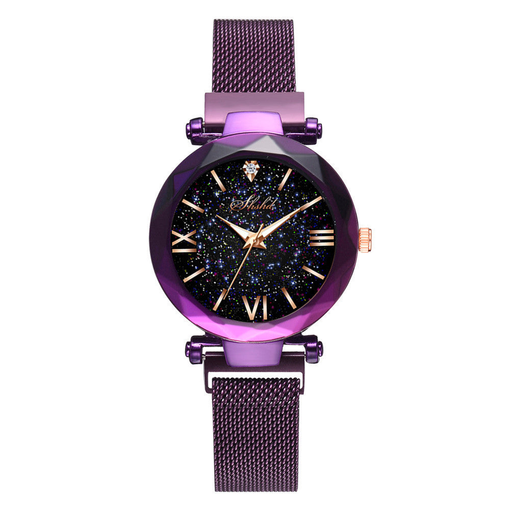 Starry Quartz Watch Lazy Magnet Strap
