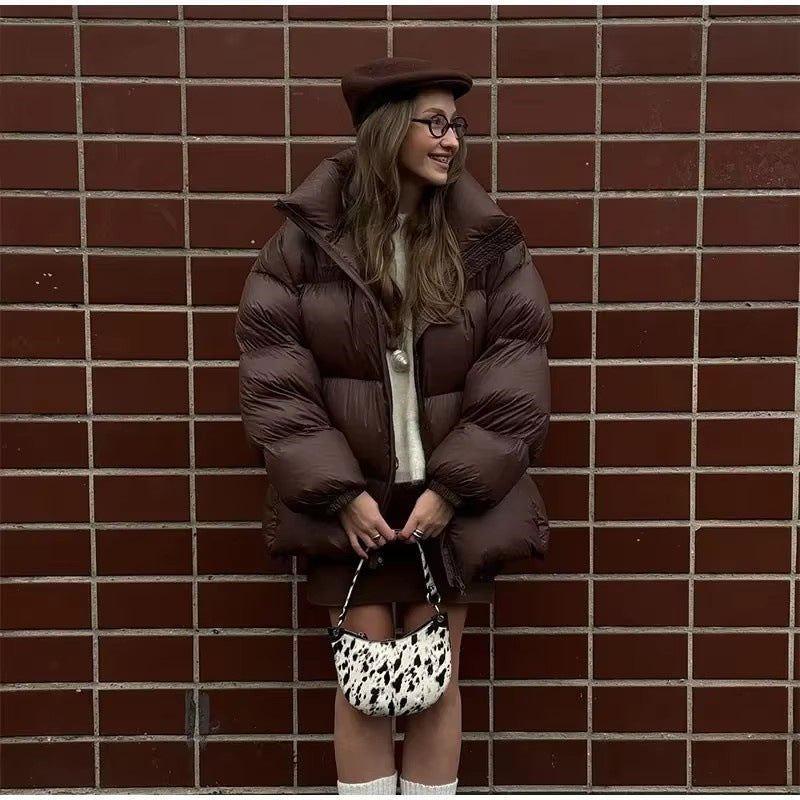 Fashion Casual Loose Fluffy Soft Bread Cotton Jacket