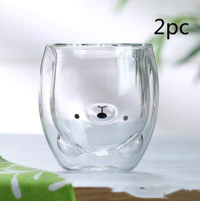 3D Double Layer Lovely Panda Cup Skull Wine Cup