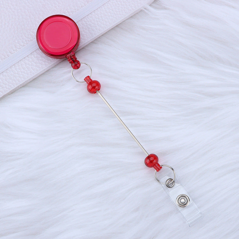 Card Sleeve Telescopic Anti-lost Can Buckle Employee Voucher Buckle DIY Beaded Retractable