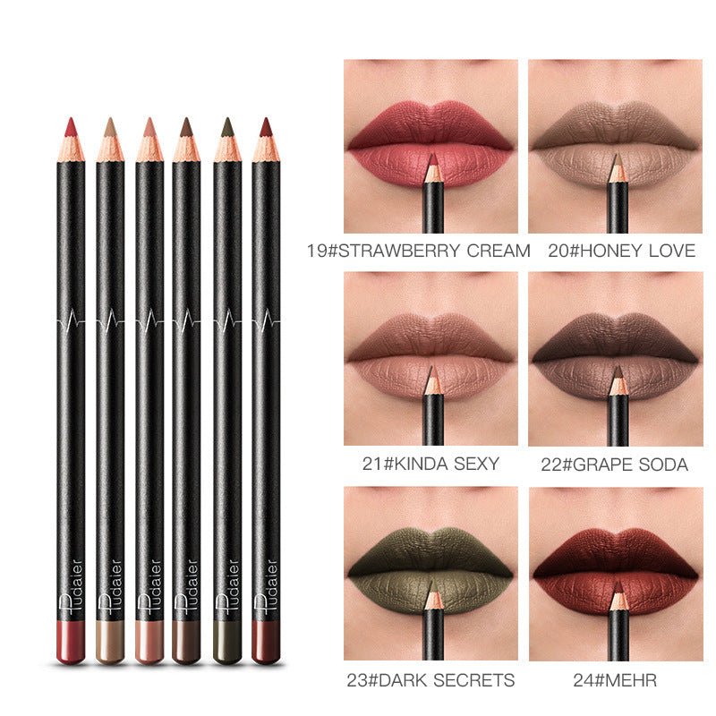 36 Color Lip Liner Waterproof Non - smudge Nude Color - Eshtree