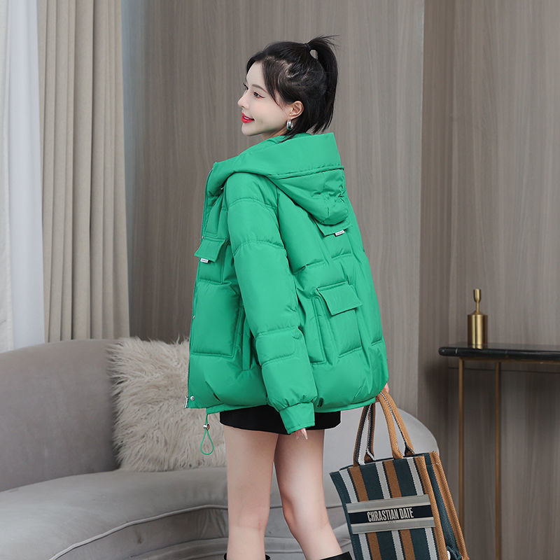 Candy Color Cotton Clothing Women's Short Baggy Coat
