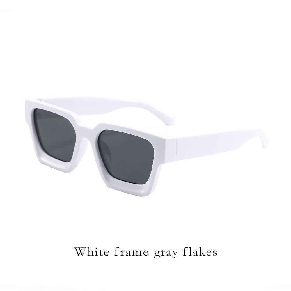 Classic Thick Square Frame Sunglasses Men's Driving UV Protection