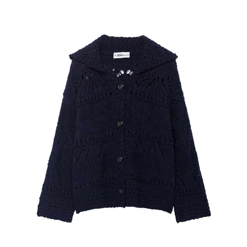 Women's Thick Needle Crochet Knit Cardigan Coat