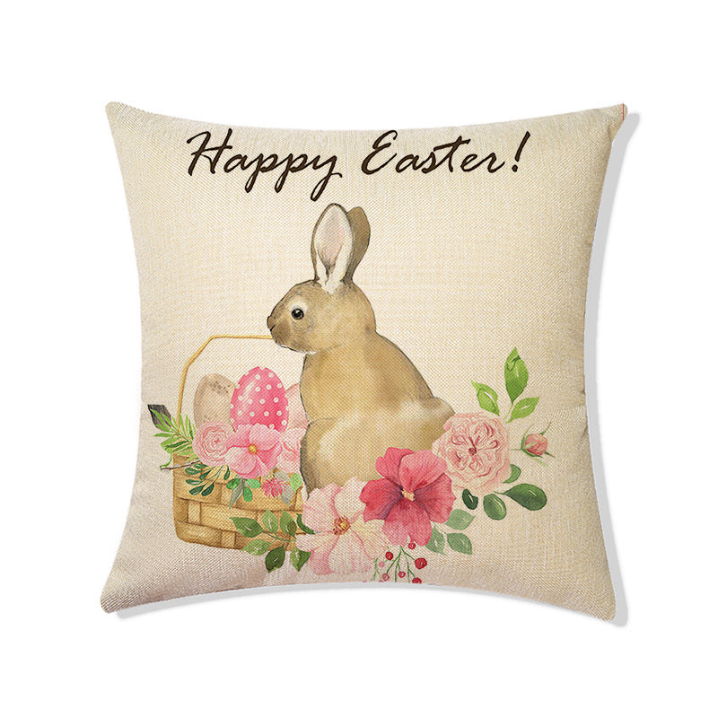 Easter Linen Holiday Decoration Living Room Sofa Bedside Pillow