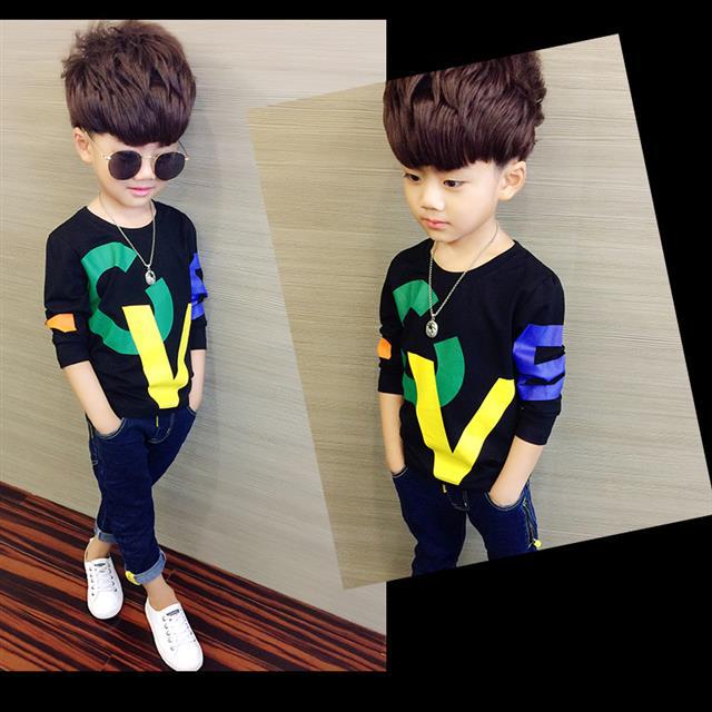 New Boys' Long-sleeved T-shirt Autumn Children's Bottoming Shirt