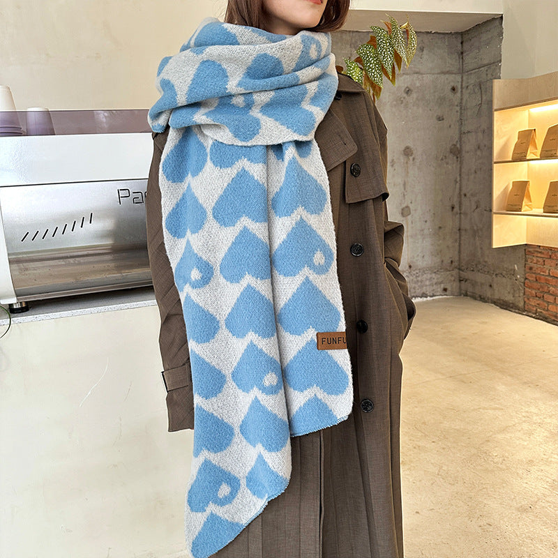 European And American High Sense Thicken And Lengthen Thermal Knitting All-match Shawl Scarf