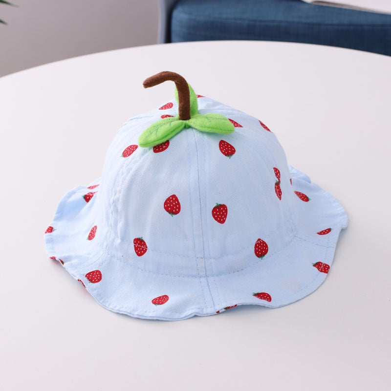 Strawberry Leaf Baby Basin Hat