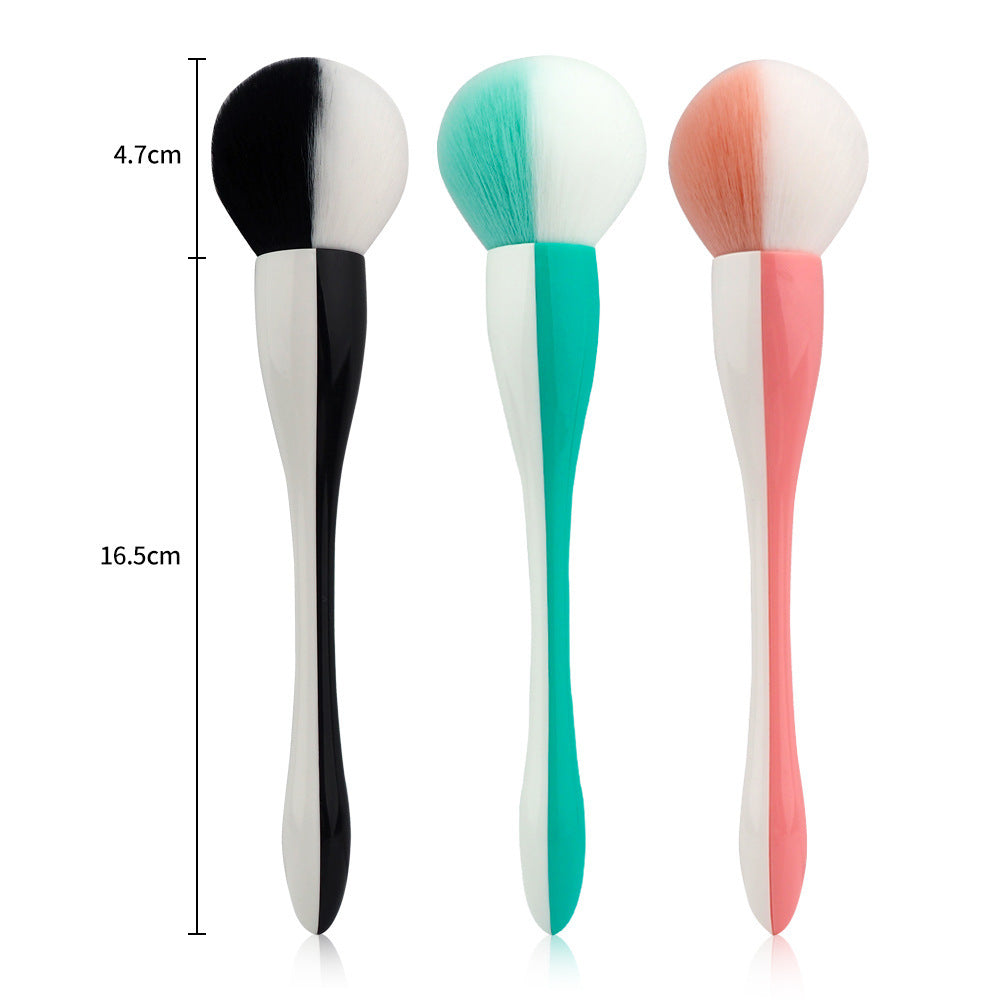 Small Waist Powder Brush Single Large Two-color Round Head