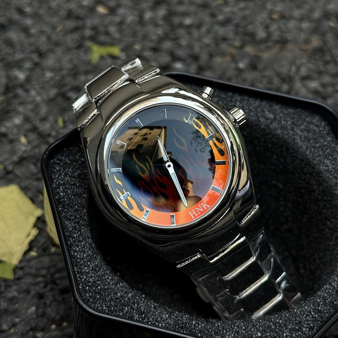 Y2K-inspired Creative Dynamic Flame Original Mens Watch
