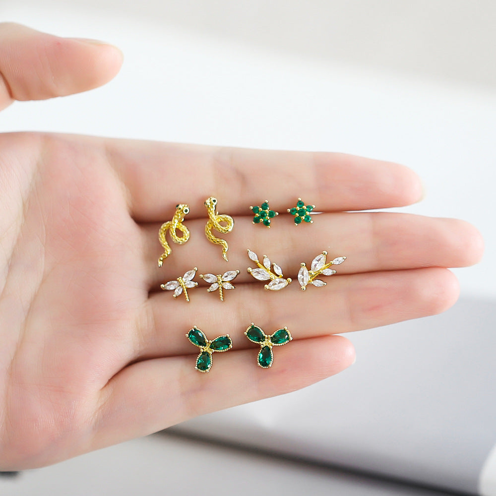Cute Crab Dragonfly And Snake-Shaped Earrings