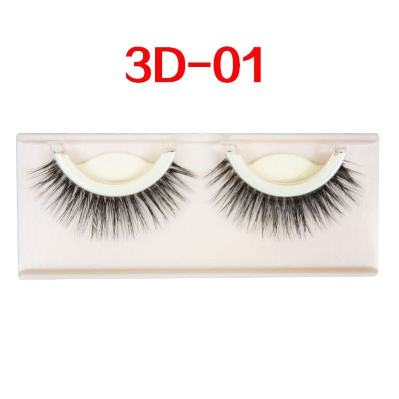 3D False Eye lashes Extension on Reusable Self - Adhesive Natural Curly Eye lashes Self Adhesive Eye lashes Makeup Tools - Eshtree