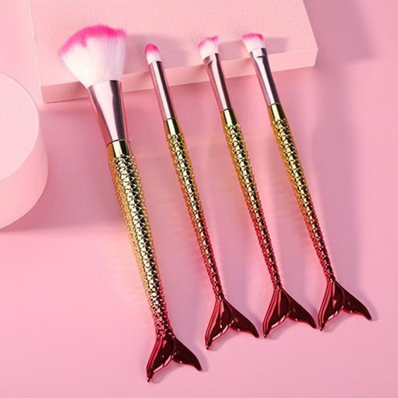 4 - piece Mermaid Gradient Eye Makeup Brush Portable - Eshtree