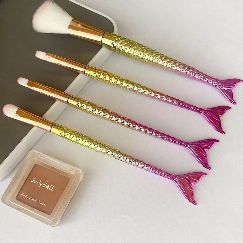 4 - piece Mermaid Gradient Eye Makeup Brush Portable - Eshtree
