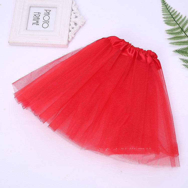 European And American Girls' Tutu Dress Princess Dress Three Layer Mesh Pengpeng Skirt Skirt Children's Ballet Dance Skirt Factory Straight