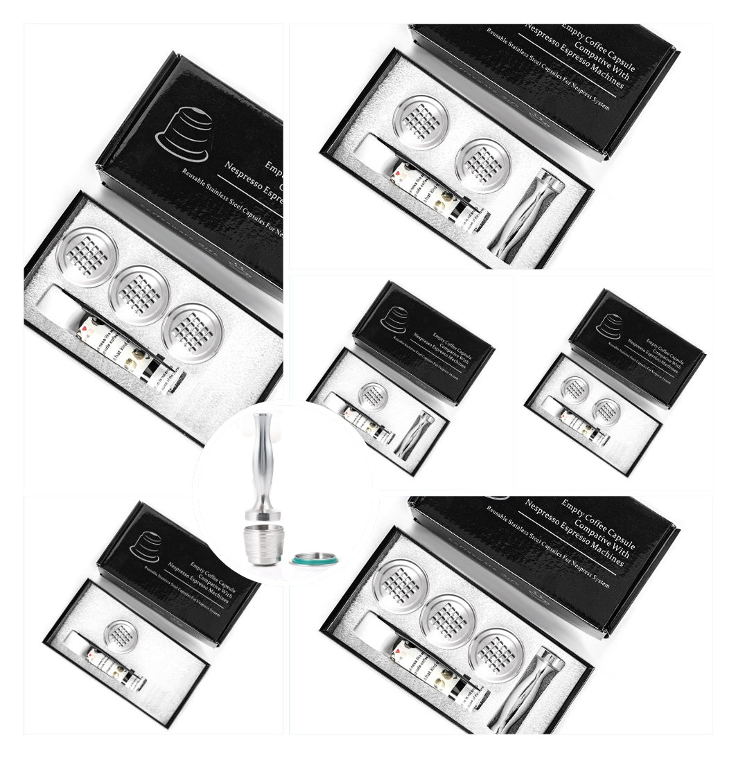 Coffee capsule spoon brush set