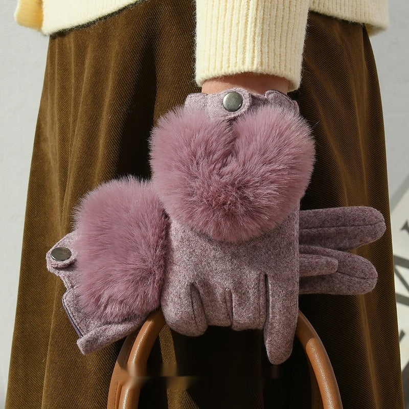 Winter New Cashmere Gloves For Women