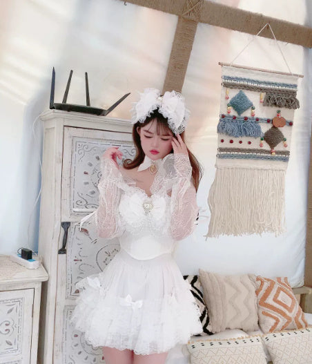 Lolita Princess Bowknot Lace All-matching Base Skirt