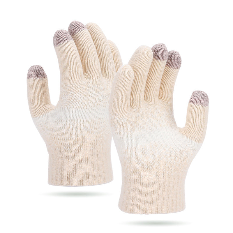 Autumn And Winter New Gloves Women's Knitted Wool