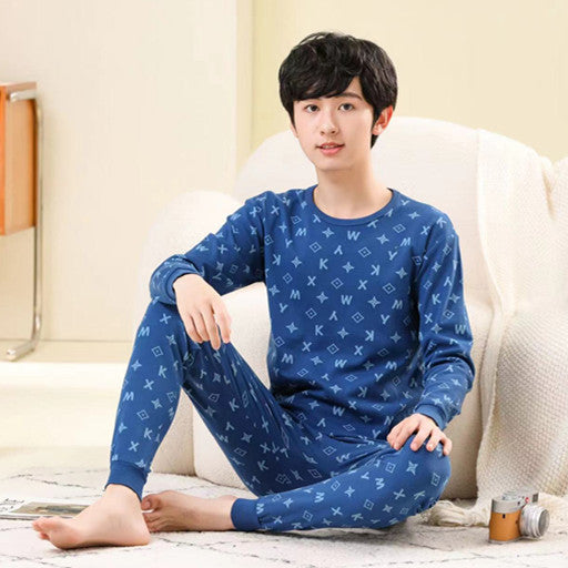 Children's Pajamas Cotton Boys' Base Teen Underwear Suit