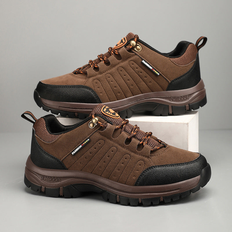 Mens And Womens Autumnwinter Leather Hiking Shoes Lightweight Outdoor Sports