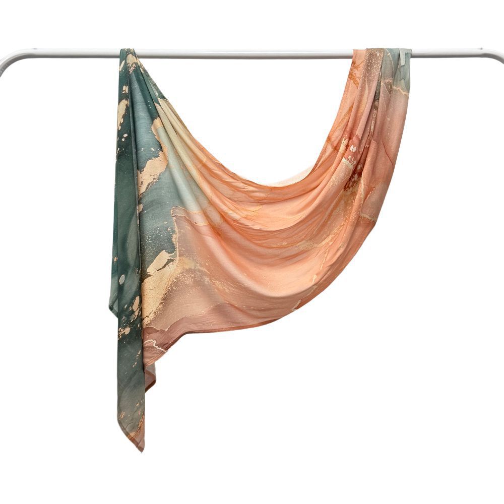 Modal Cotton Headscarf Marble Digital Printing
