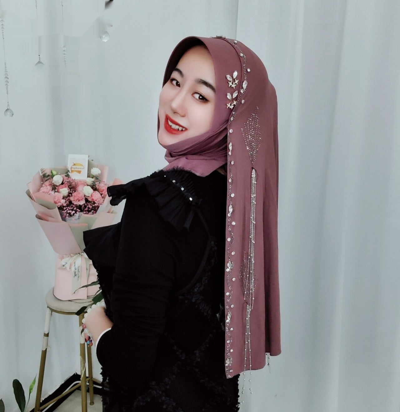 Hard Brim Wrap Towel Meteor Tassel Wrap Towel