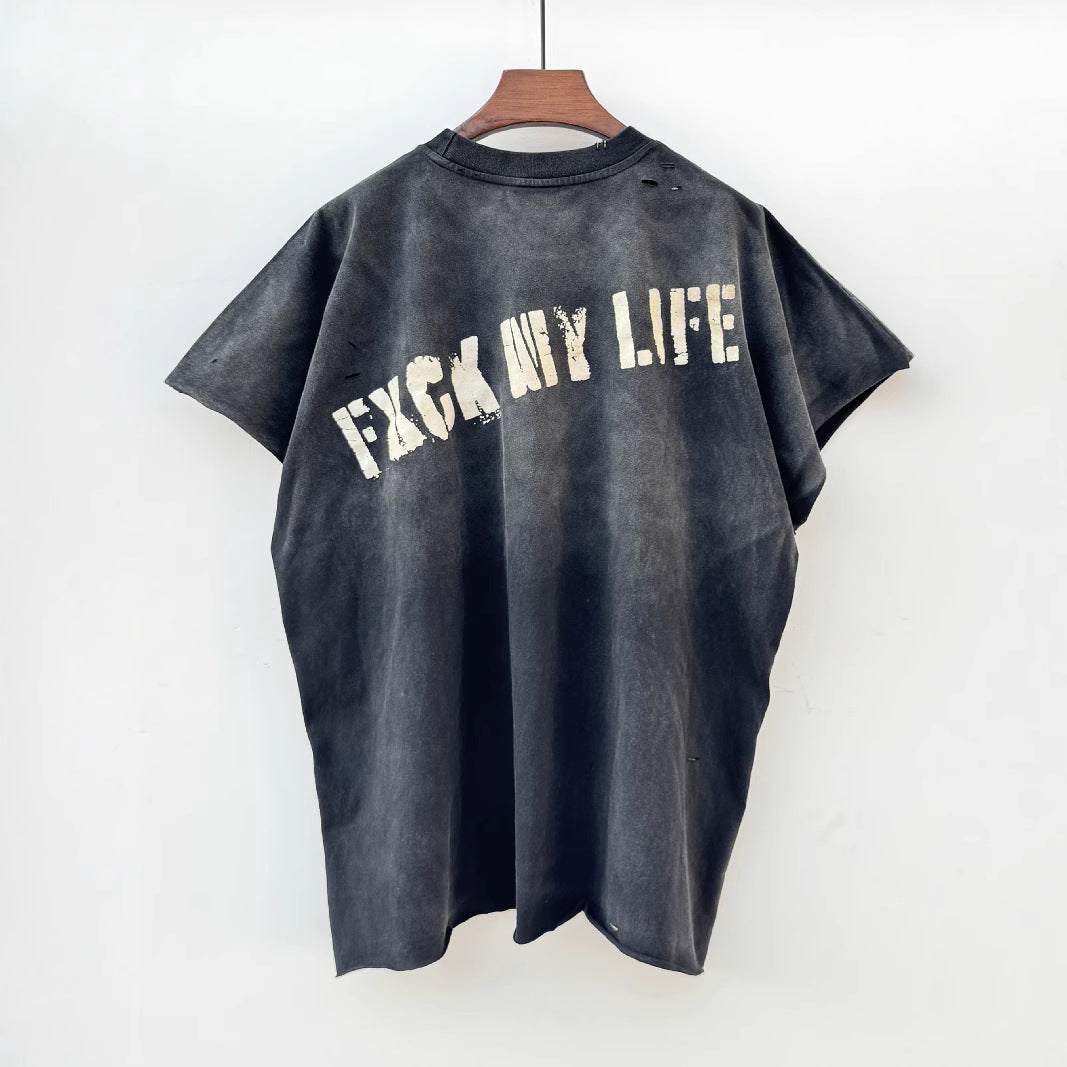 Punk Art Pattern Crewneck Short-sleeve Pullover