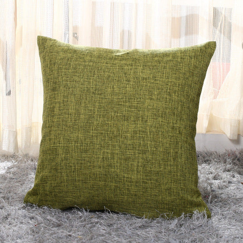 Home Linen Pillow Case Solid Color Hugging Pillow Case Sofa