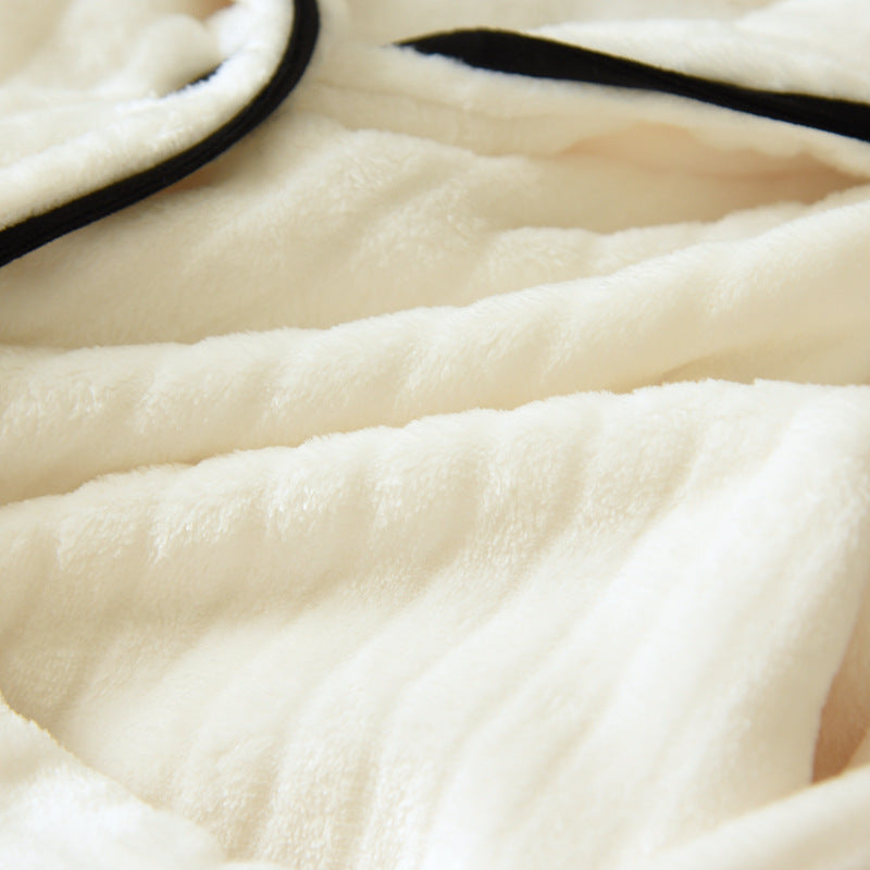 Coral Fleece Spring, Autumn And Winter Pajamas Women's Suit