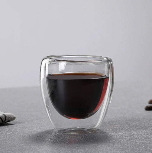 New 6Pcs Double shot Glass double Wall Espresso