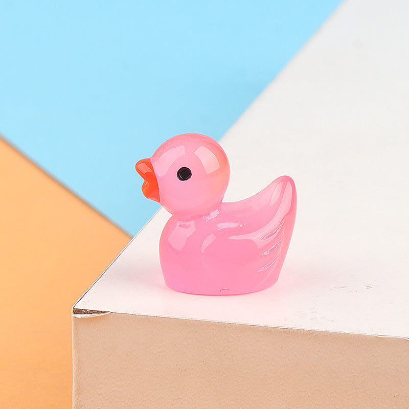 Luminous Little Duck Resin Accessories Micro Landscape Ornaments