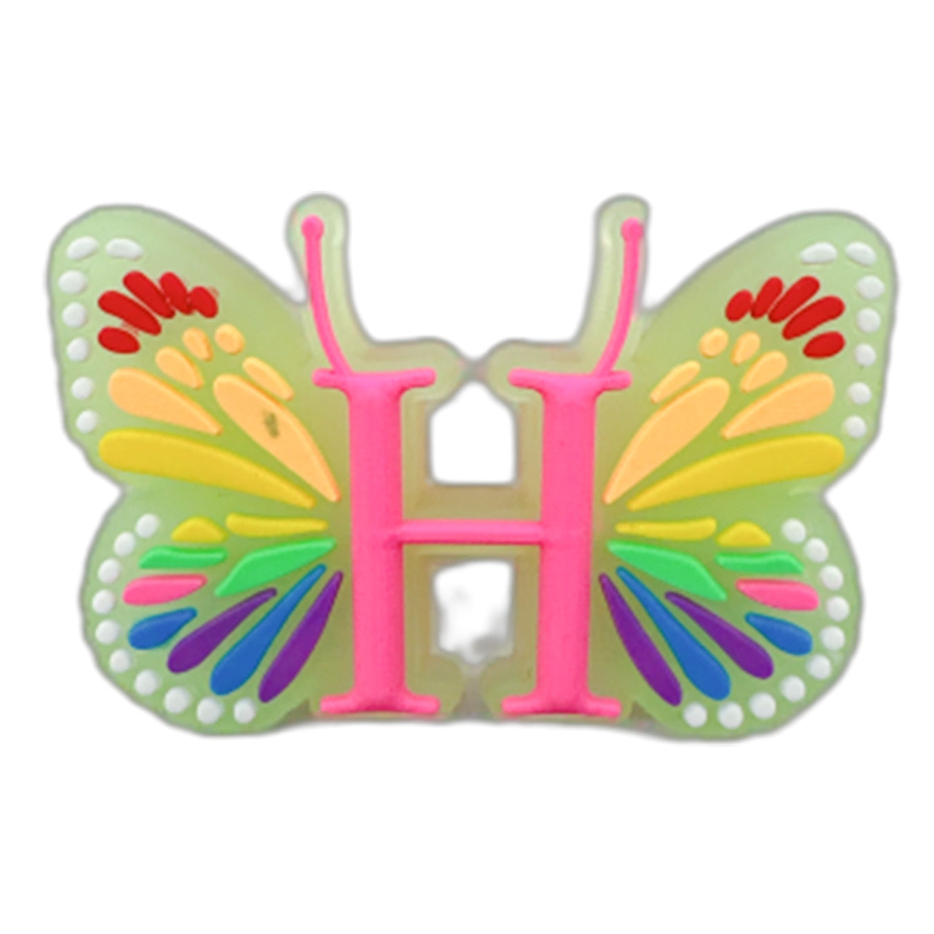Letter Luminous Butterfly Shoe Ornament Shoe Buckle