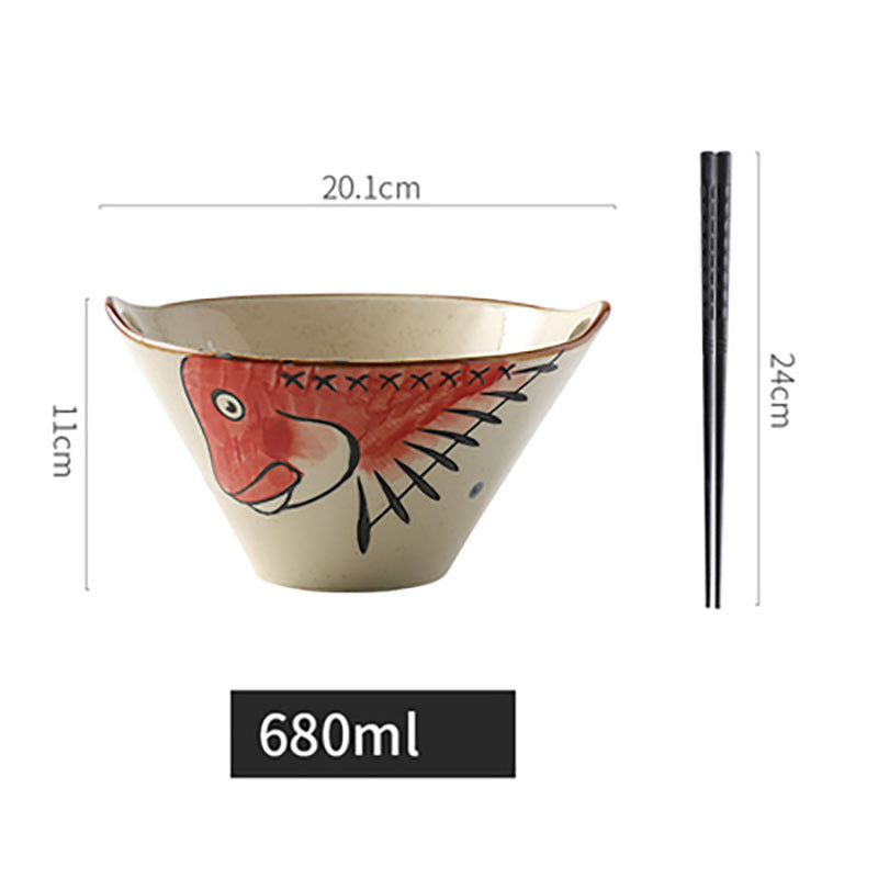 Japanese Noodle Bowl Home Creative Cute 7 Inches