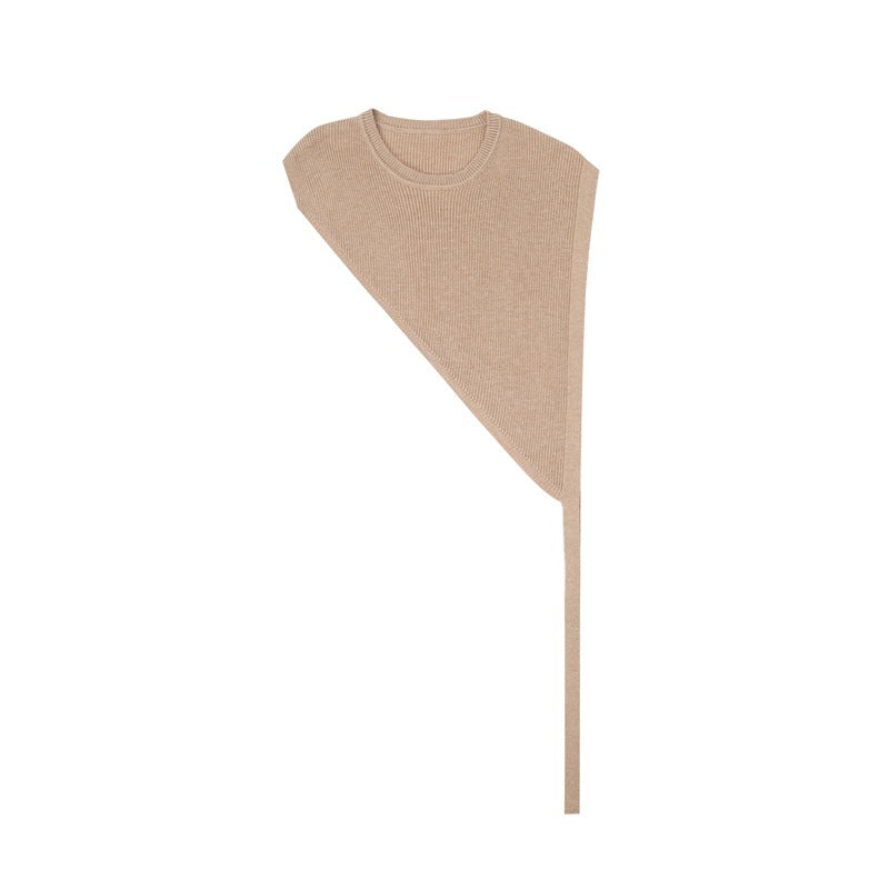 Thin Outer Match Shirt Short Sleeve Triangle Knitted Shawl