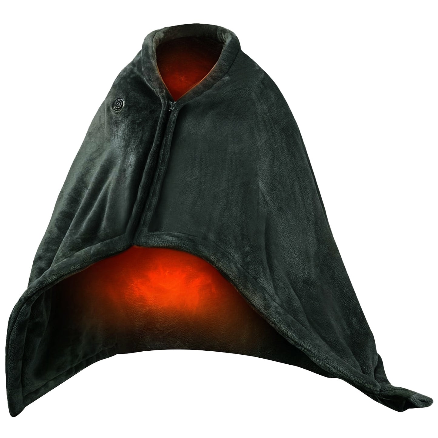 1Pc 59x31in USB Heated Blanket Electric Heated Blanket Heated Poncho Shawl Wrap Throw With Zipper Washable For Home Office No Power Bank Compatible With CJCD2415461