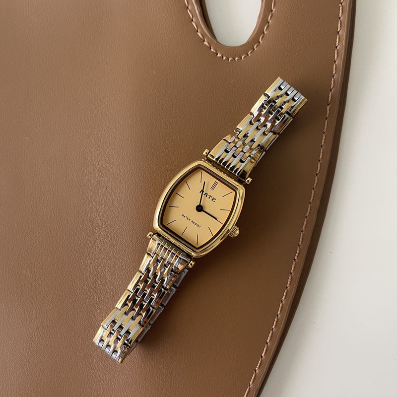 Retro Wine Barrel Steel Watch Women