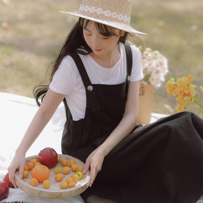 Literary And Forest Suspender Skirt College Style Dress