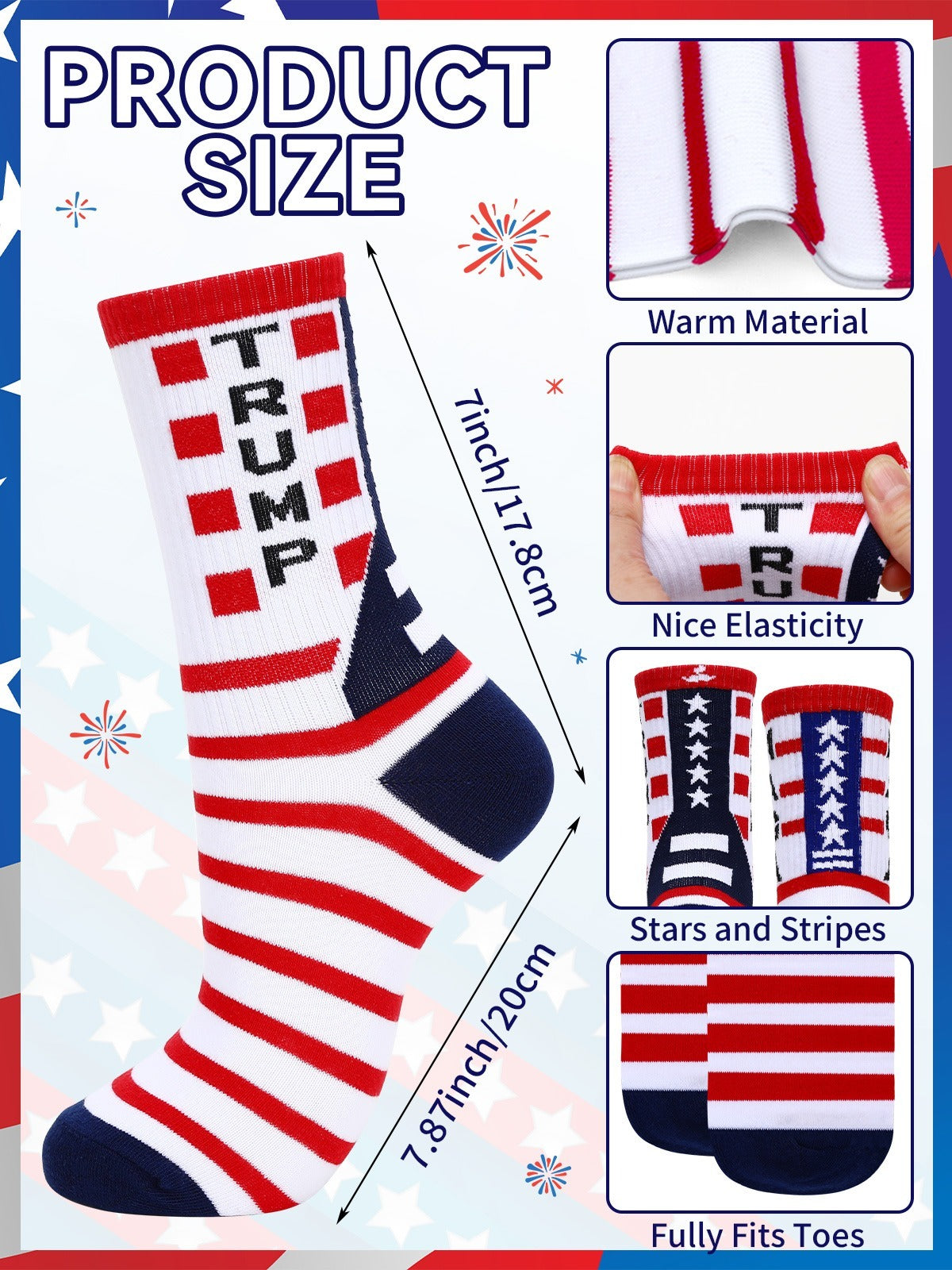 3 Pairs Funny Socks, 4th Of July Sock Unisex Novelty Stylish Patriotic Sock America Keep Gift For Men Women Amazon Cannot Be Listed