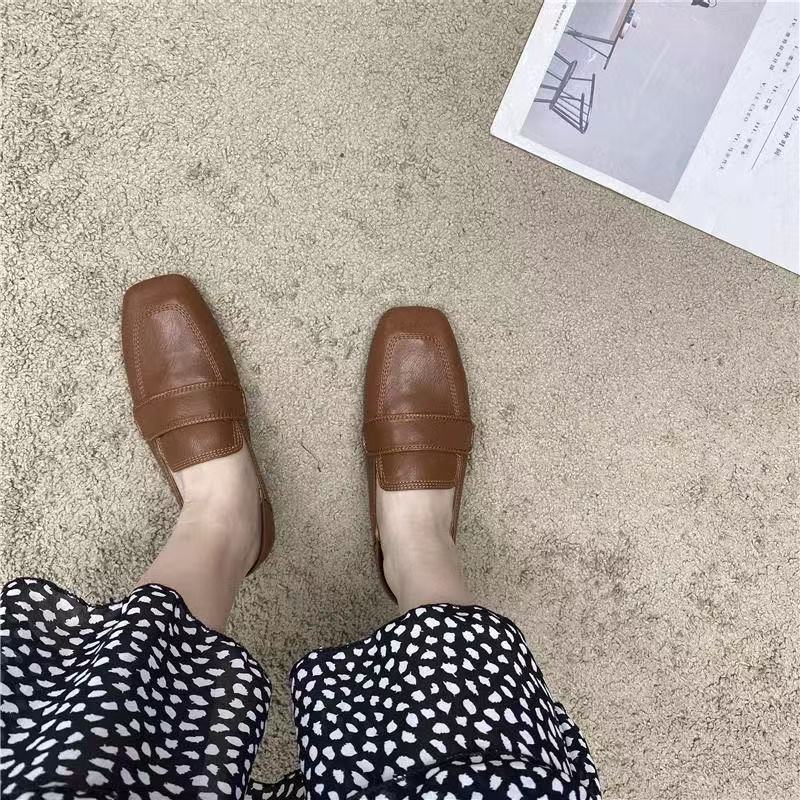 Womens French-style Retro Flat Casual Shoes