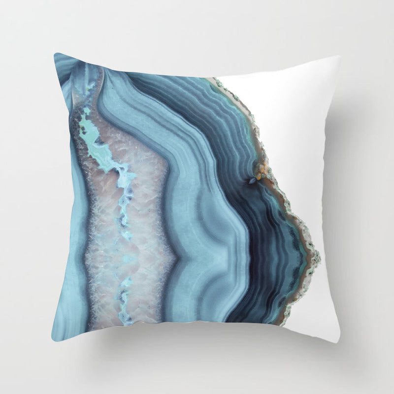 New Living Room Abstract Blue Printing Pillow