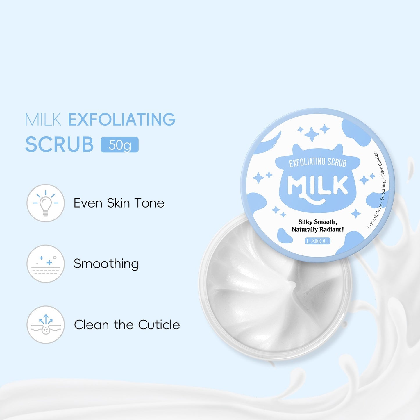 90g Softening Skin Skin Cleaning Milk Facial Scrub