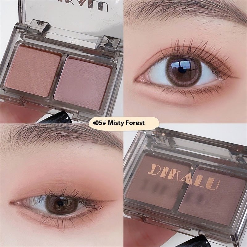 DIKALU Cool Two-tone Eye Shadow Plate Pink And Black Matte Shimmer Sweet And Spicy Punk