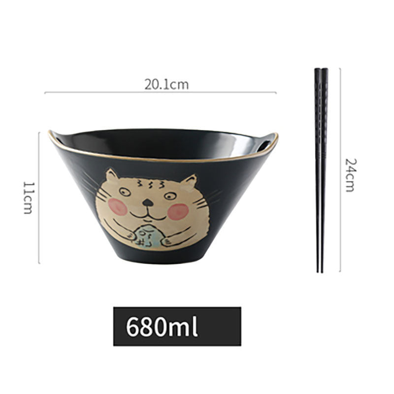 Japanese Noodle Bowl Home Creative Cute 7 Inches