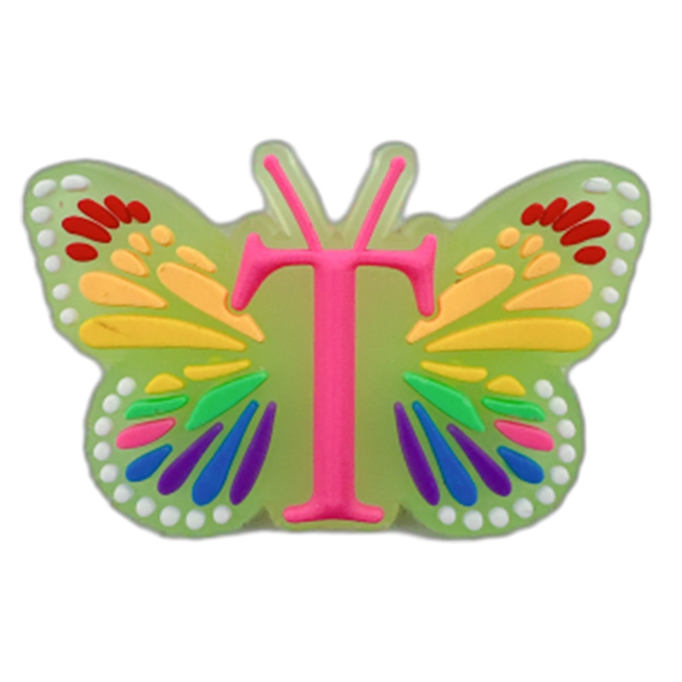 Letter Luminous Butterfly Shoe Ornament Shoe Buckle