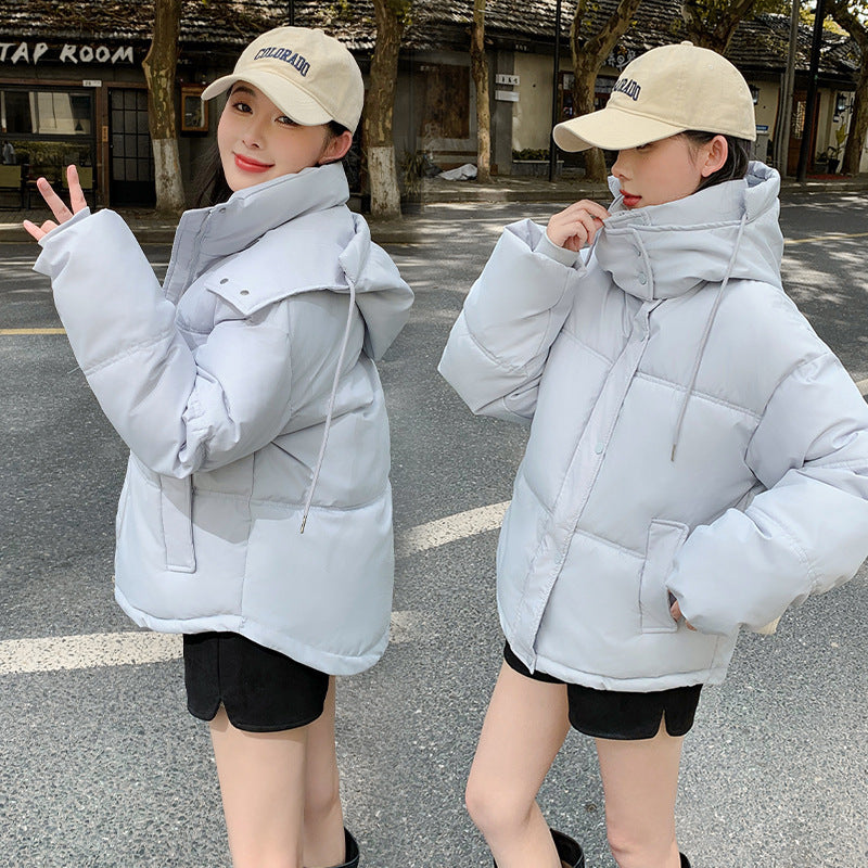 Korean Version Loose Cotton Padded Casual Short Down Cotton Jacket Coat