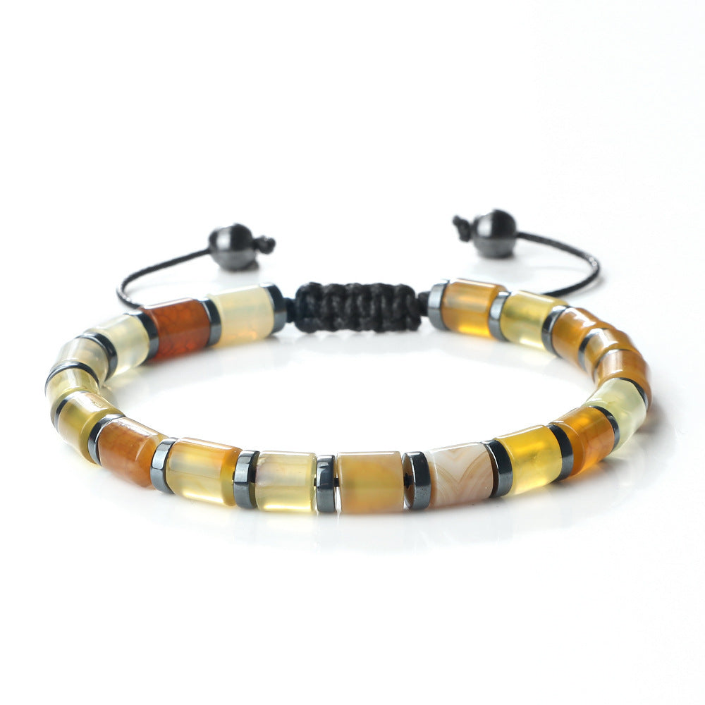Colorful Agate Stone Beaded High-grade Bohemian Adjustable Bracelet