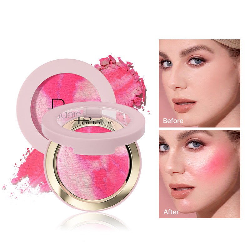 Mixed Blusher Highlight 2-in-1 Long-lasting Natural Waterproof Repair