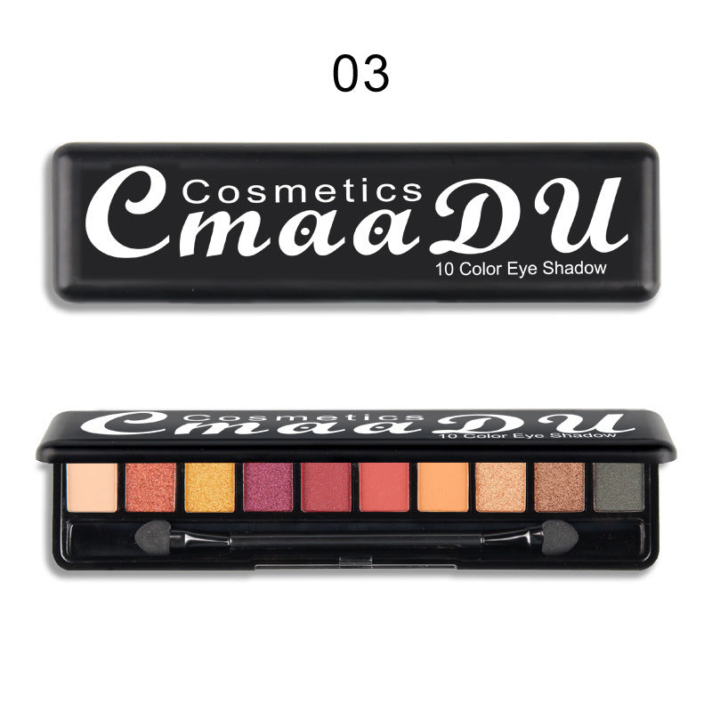 Creative 10 Color Matte Pearlescent Eyeshadow Palette
